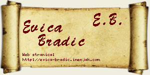 Evica Bradić vizit kartica